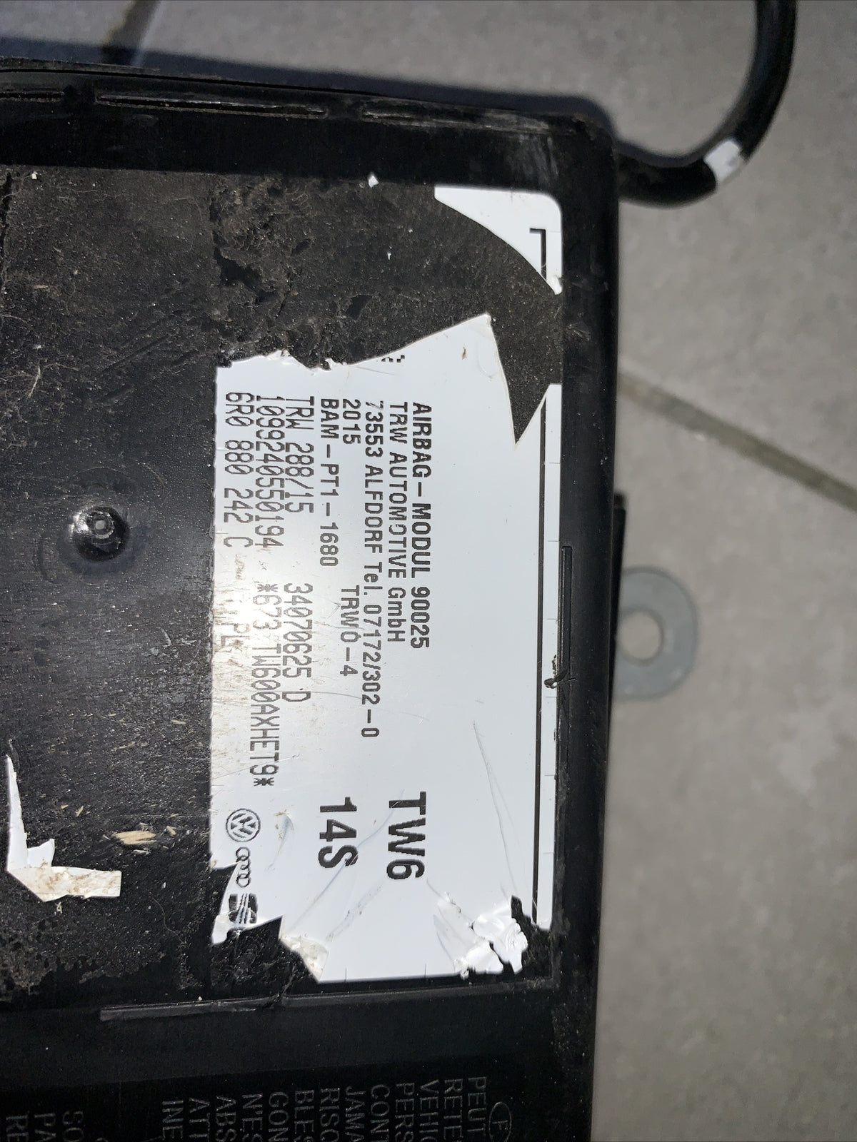 AIRBAG SEDILE ANTERIORE DESTRO VOLKSWAGEN POLO 2014 Cod:34070625d