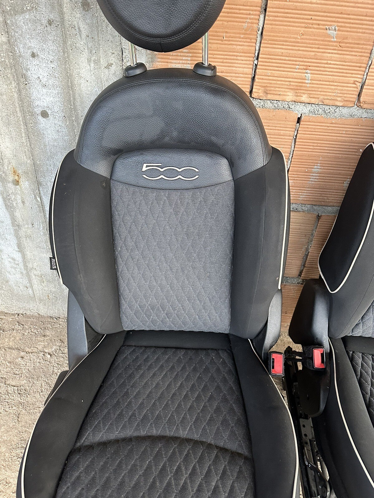 Sedili interni tappezzeria in pelle e stoffa Fiat 500X 2020 Completa