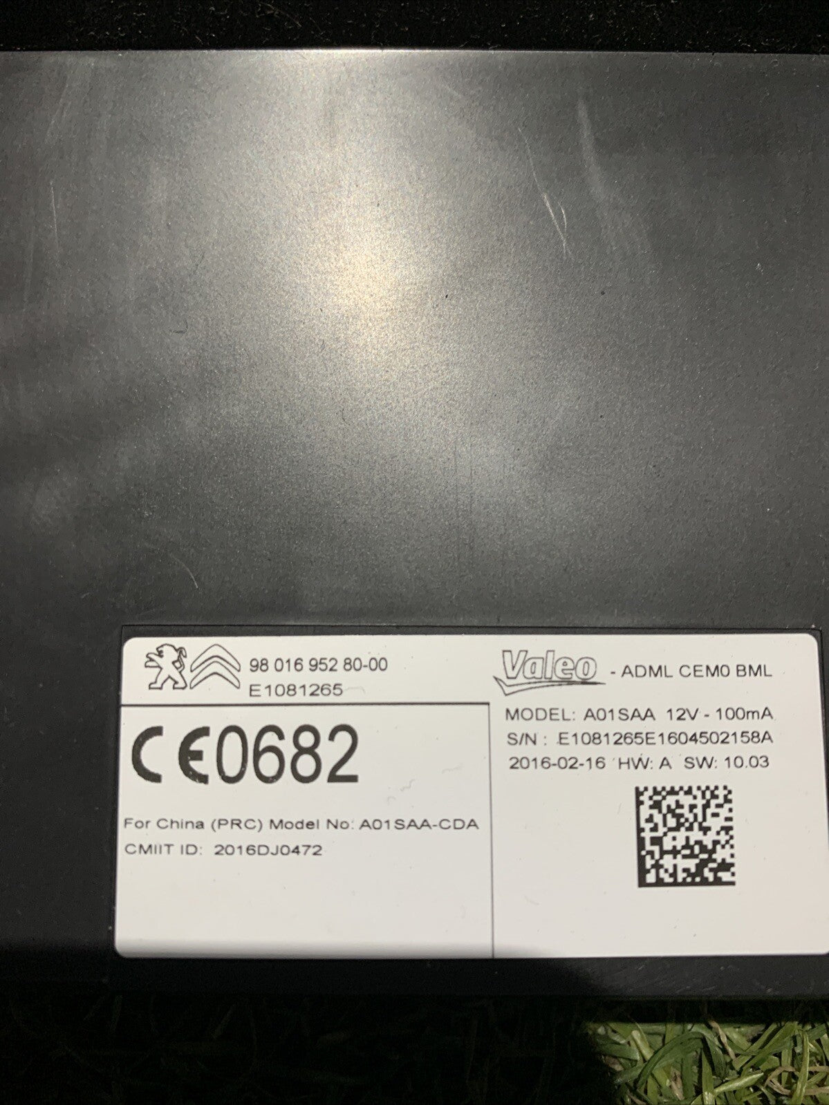 Centralina Relè Peugeot 308 2016 1.6 Diesel 9801695280