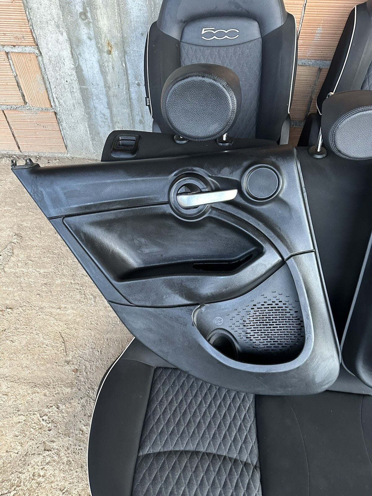 Sedili interni tappezzeria in pelle e stoffa Fiat 500X 2020 Completa