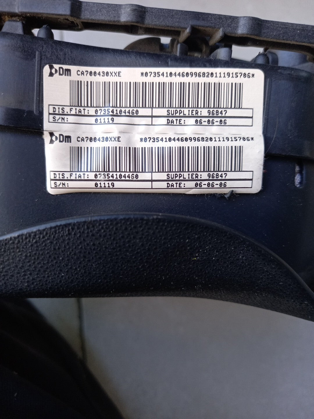 AIRBAG VOLANTE FIAT Grande Punto 2006 Cod:07354104460