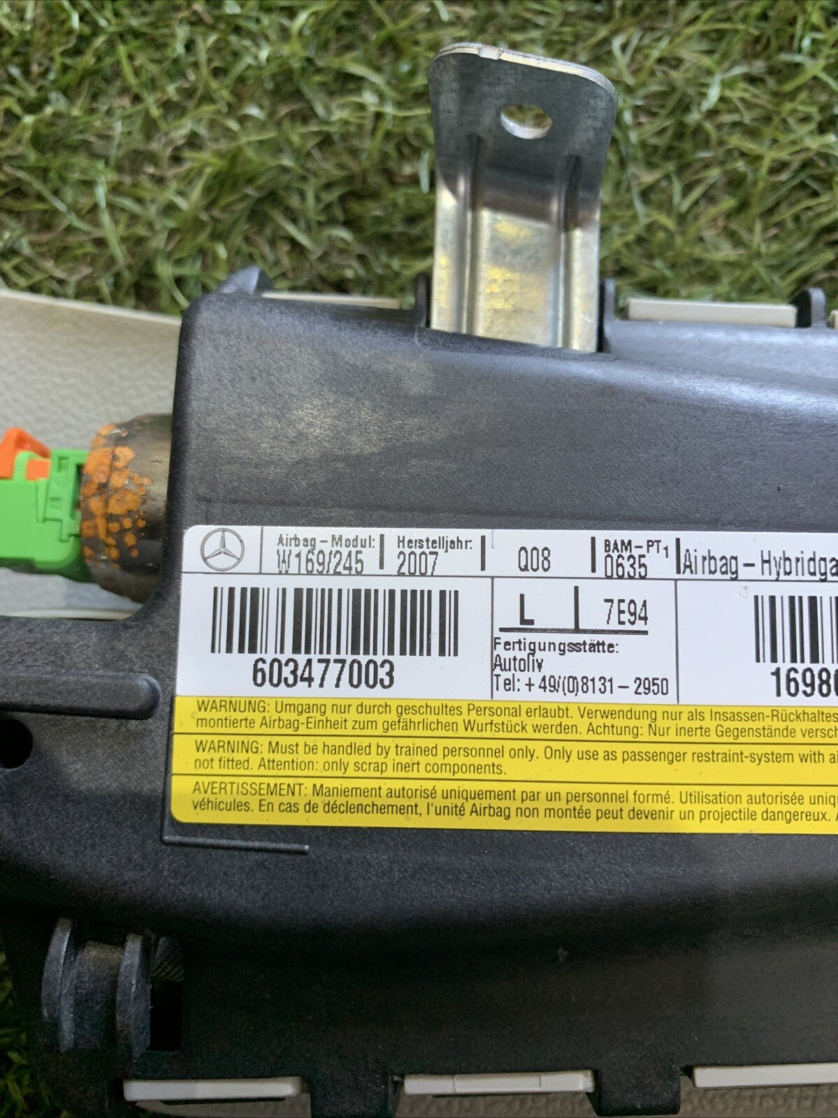 603477003 AIRBAG SEDILE SINISTRO LATO GUIDA MERCEDES Classe A W169