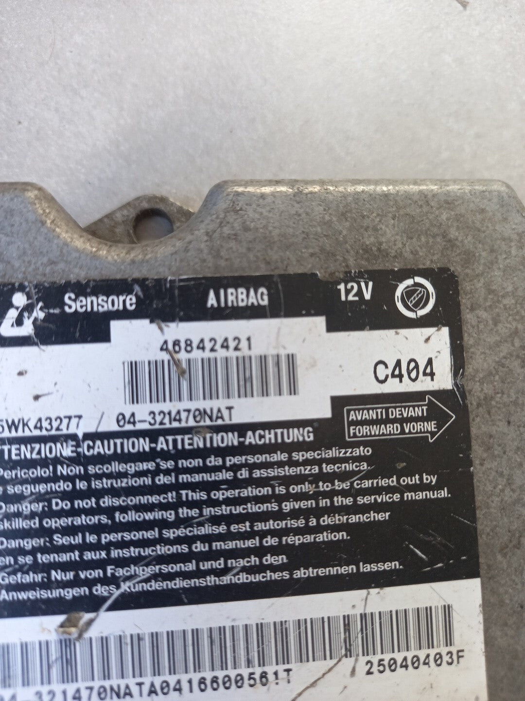 46842421  CENTRALINA AIRBAG ALFA ROMEO 147