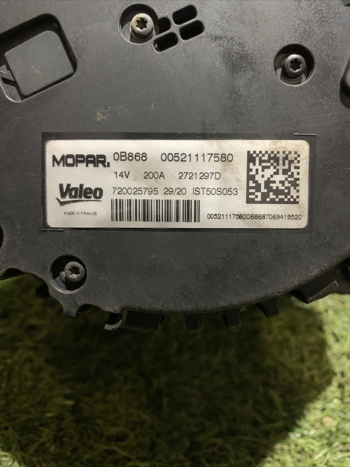 ALTERNATORE PER FIAT PANDA 312 1.0 HYBRID (51KW) 2WD 14V 200A 00521117580