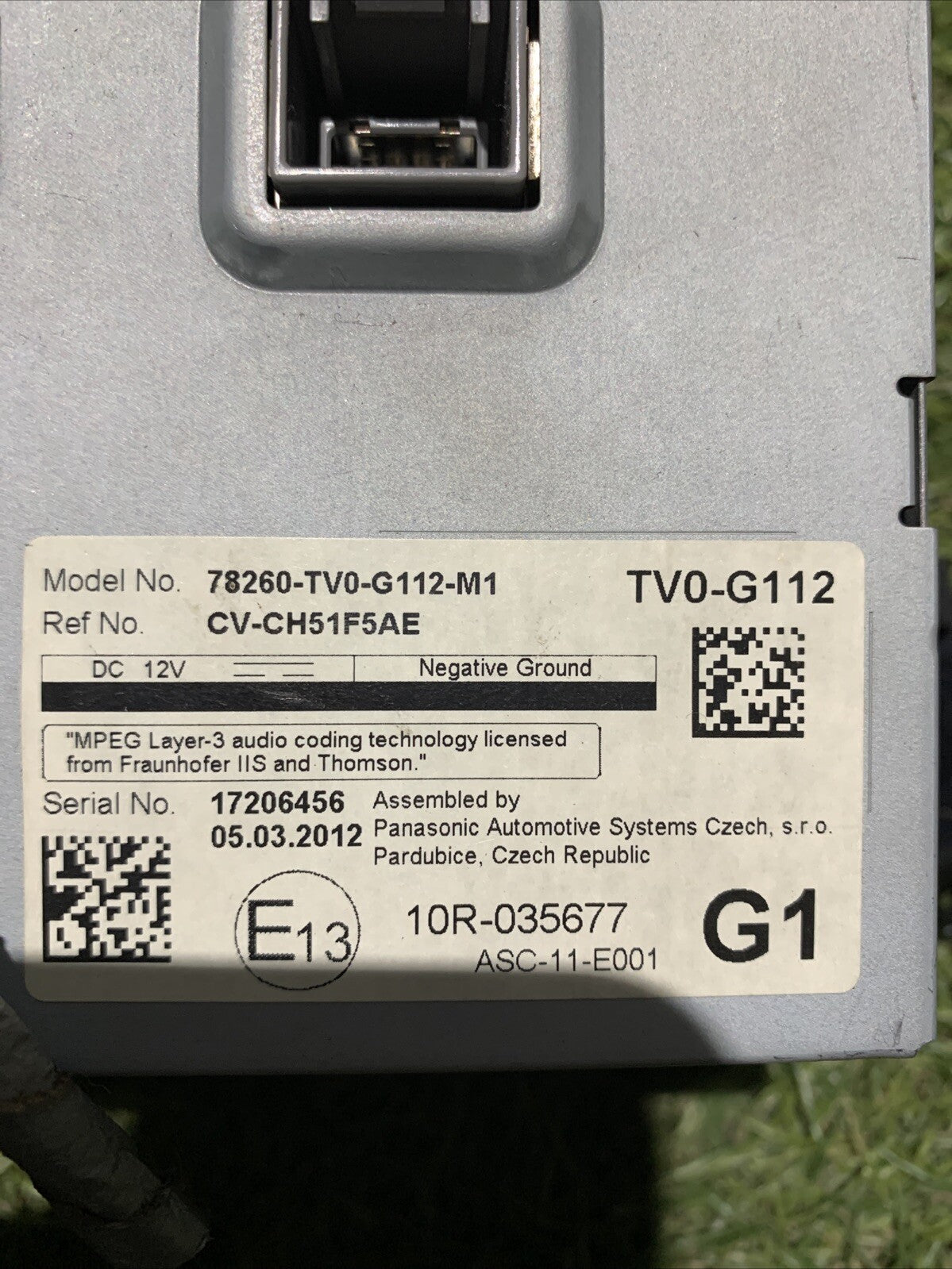 DISPLAY MULTIFUNZIONE PER HONDA CIVIC (12-15) 1.4 16V I-VTEC (73KW) BER. 2012