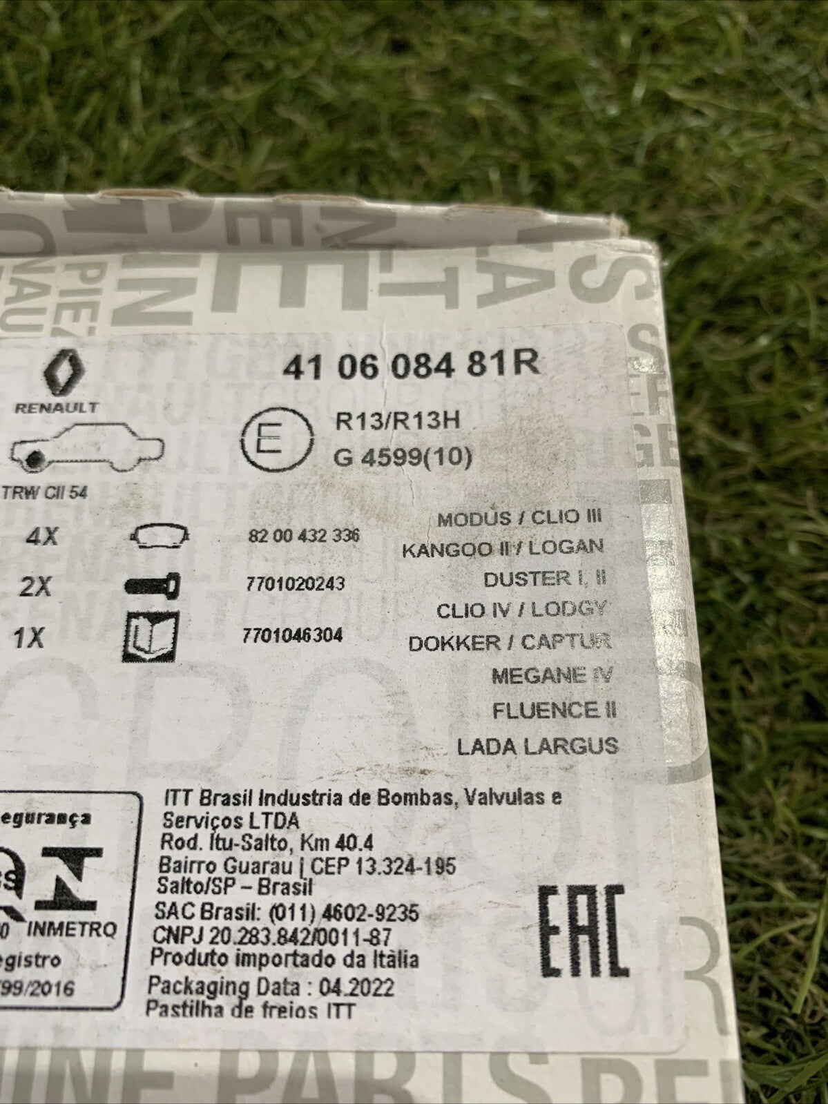 KIT PASTIGLIE FRENI ANTERIORI ORIGINALI RENAULT CLIO 4 IV DAL 2012 AL 2021