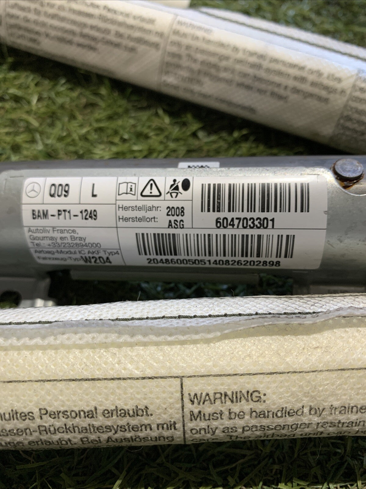 Tendina Airbag Sinistra Mercedes Classe C 220 Dal 2008 604703301