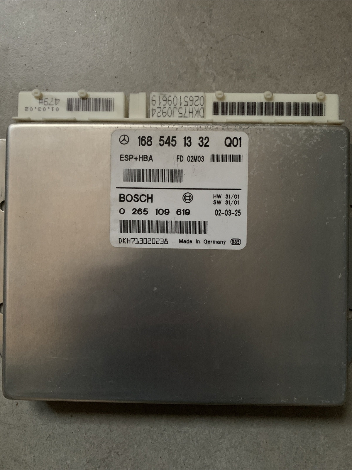 Centralina Stabilita ESP+HBA BOSCH 0265109619 MERCEDES-BENZ 1685451332 Classe A