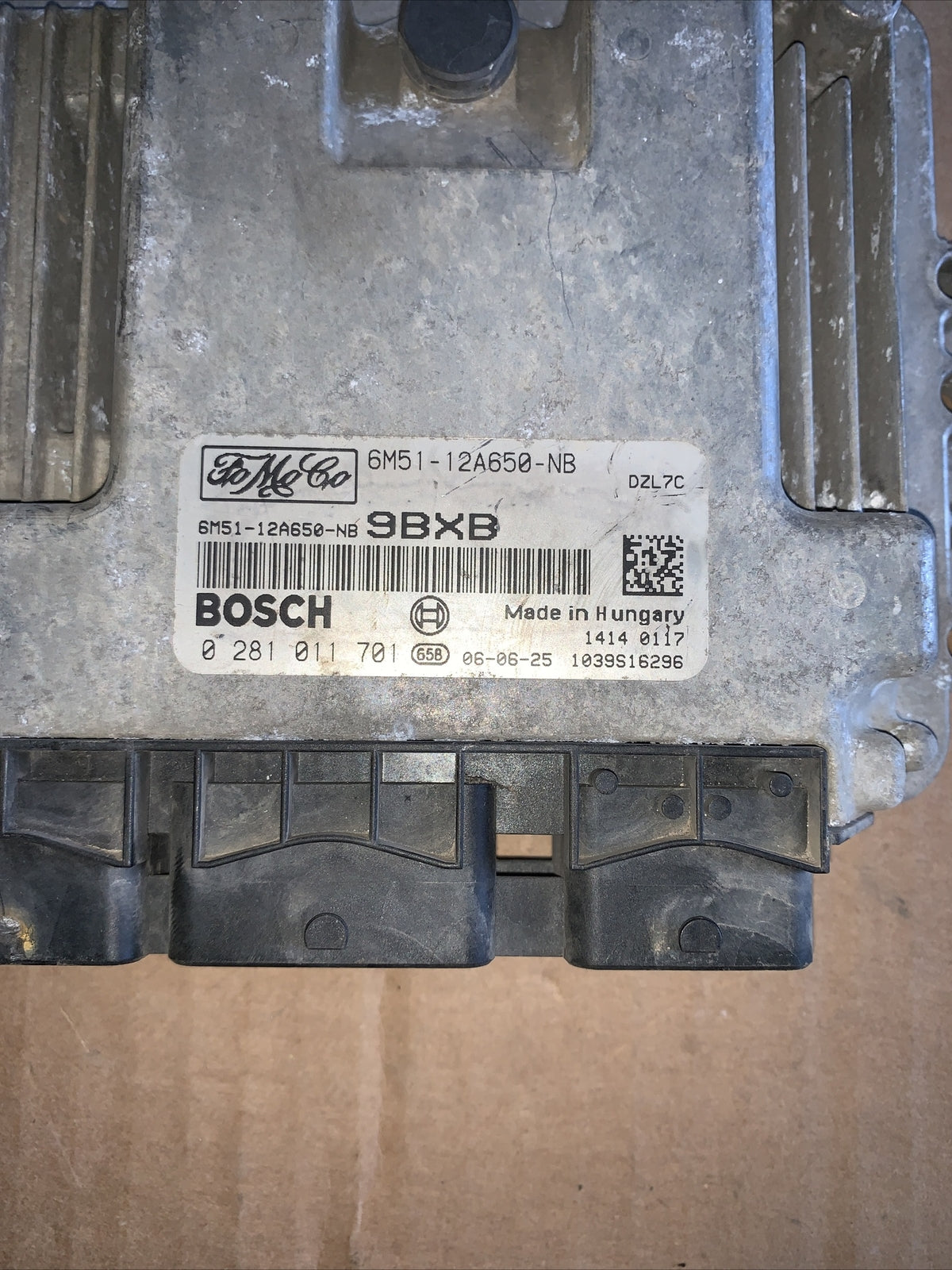 6M51-12A650-NB CENTRALINA ECU MOTORE BOSCH FORD FOCUS, CMAX 1.6 TDCI 2007