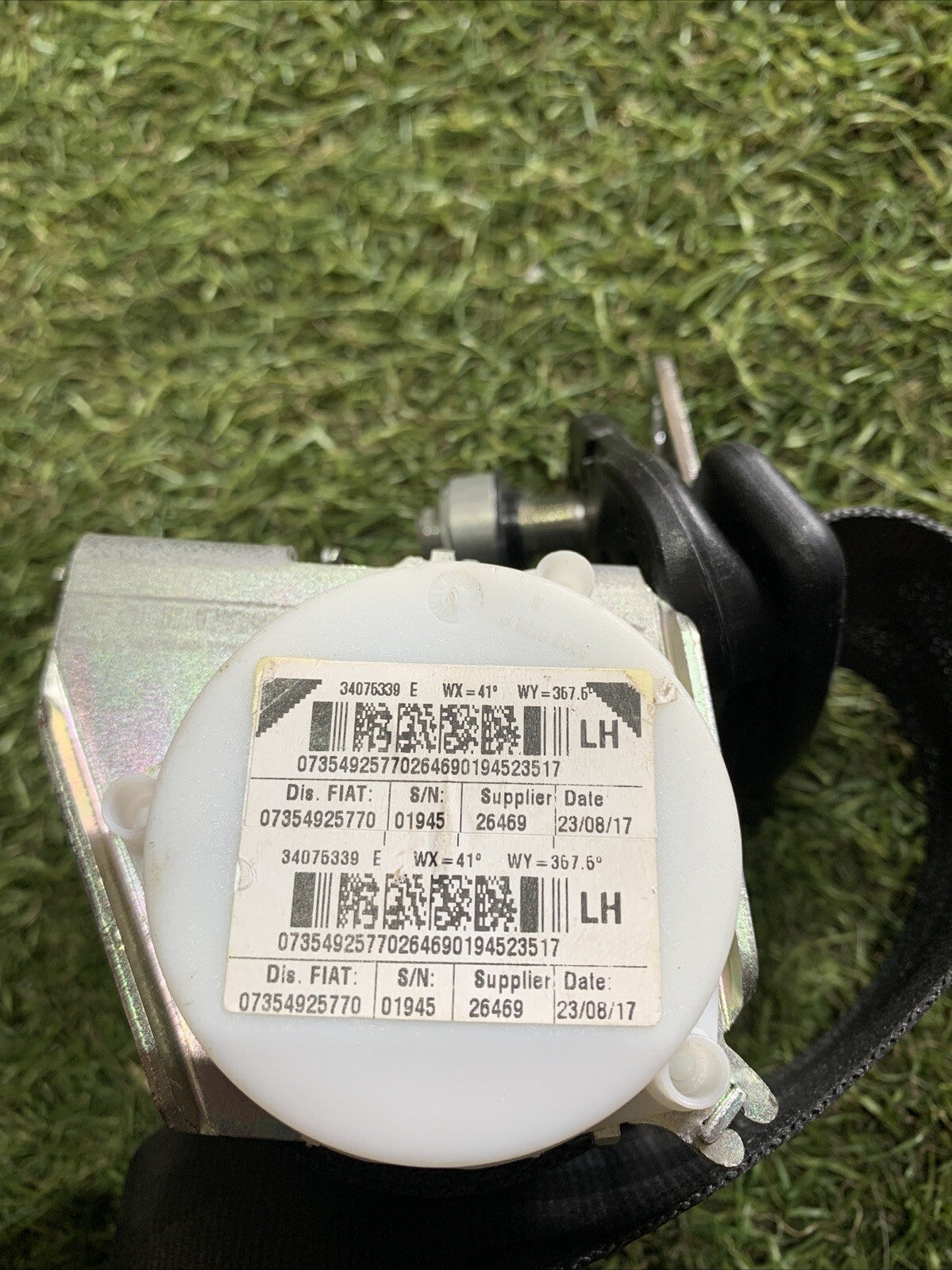 CINTURA DI SICUREZZA POSTERIORE SINISTRA SX FIAT 500 ABARTH 595 07354925770 2017