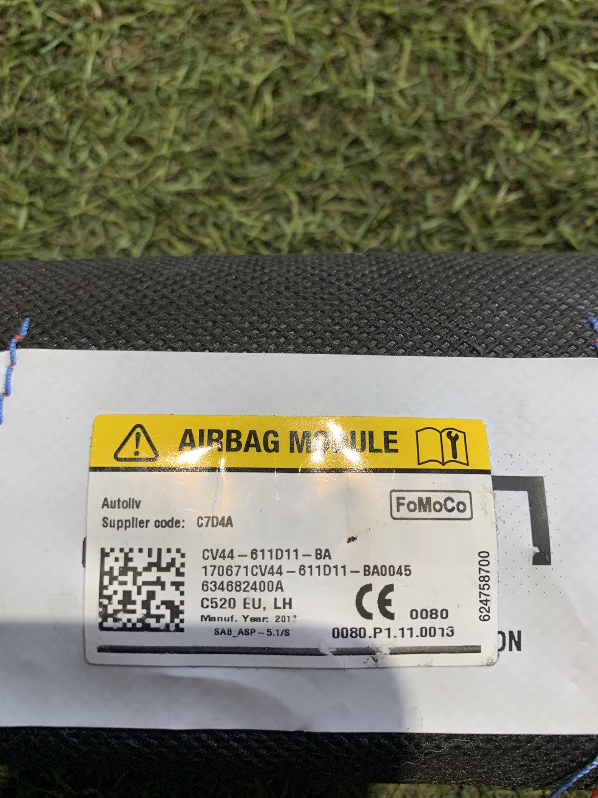 AIRBAG SEDILE ANTERIORE SINISTRO SX FORD KUGA 2016 CV44611D11BA