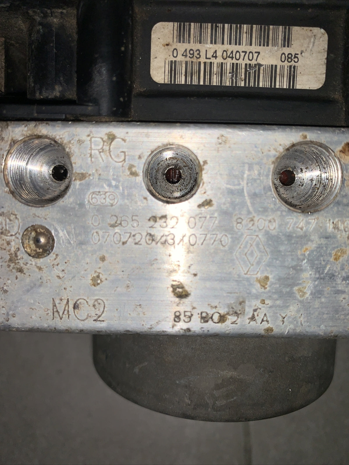 8200747140+0265232077+0265800559 CENTRALINA POMPA ABS RENAULT