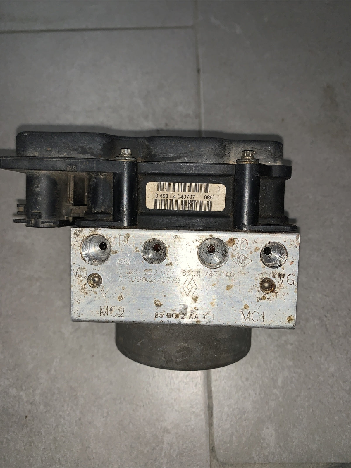 8200747140+0265232077+0265800559 CENTRALINA POMPA ABS RENAULT