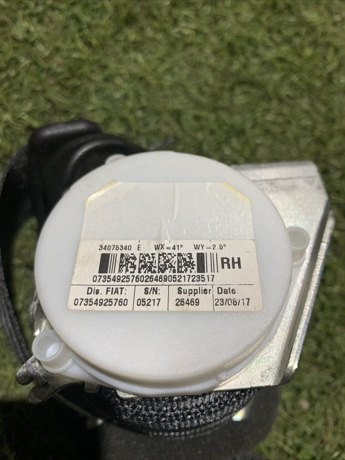 CINTURA DI SICUREZZA POSTERIORE DESTRA PER FIAT 500 3P 2007-2024