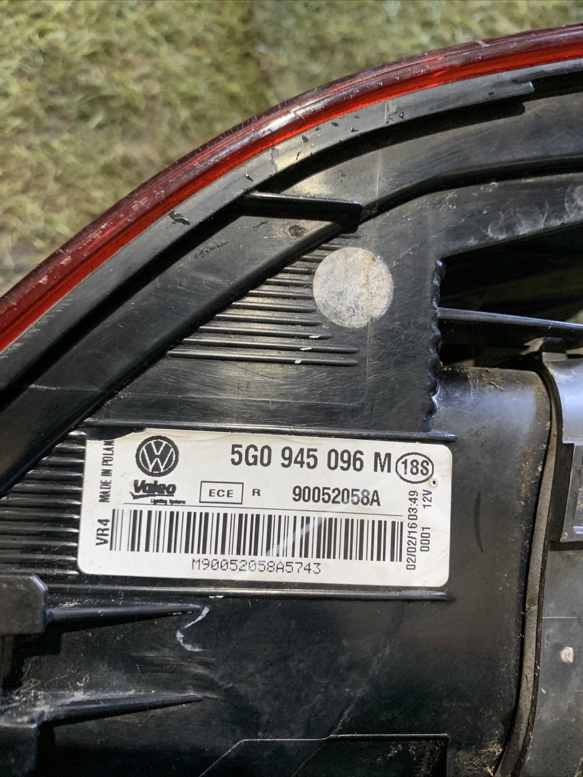 STOP FANALE POSTERIORE DESTRO PER VOLKSWAGEN Golf 7 Berlina 5G0945096M