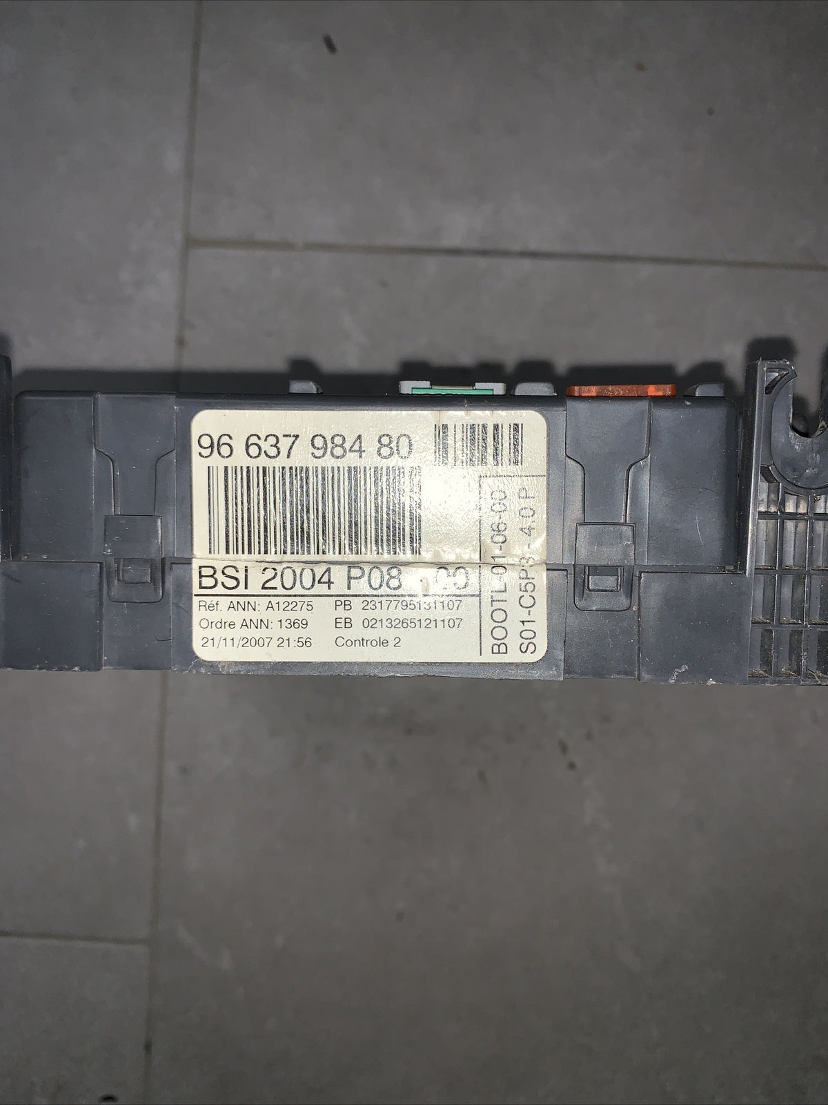 9663798480 CENTRALINA SCATOLA PORTAFUSIBILI BSI Citroen C4  2008