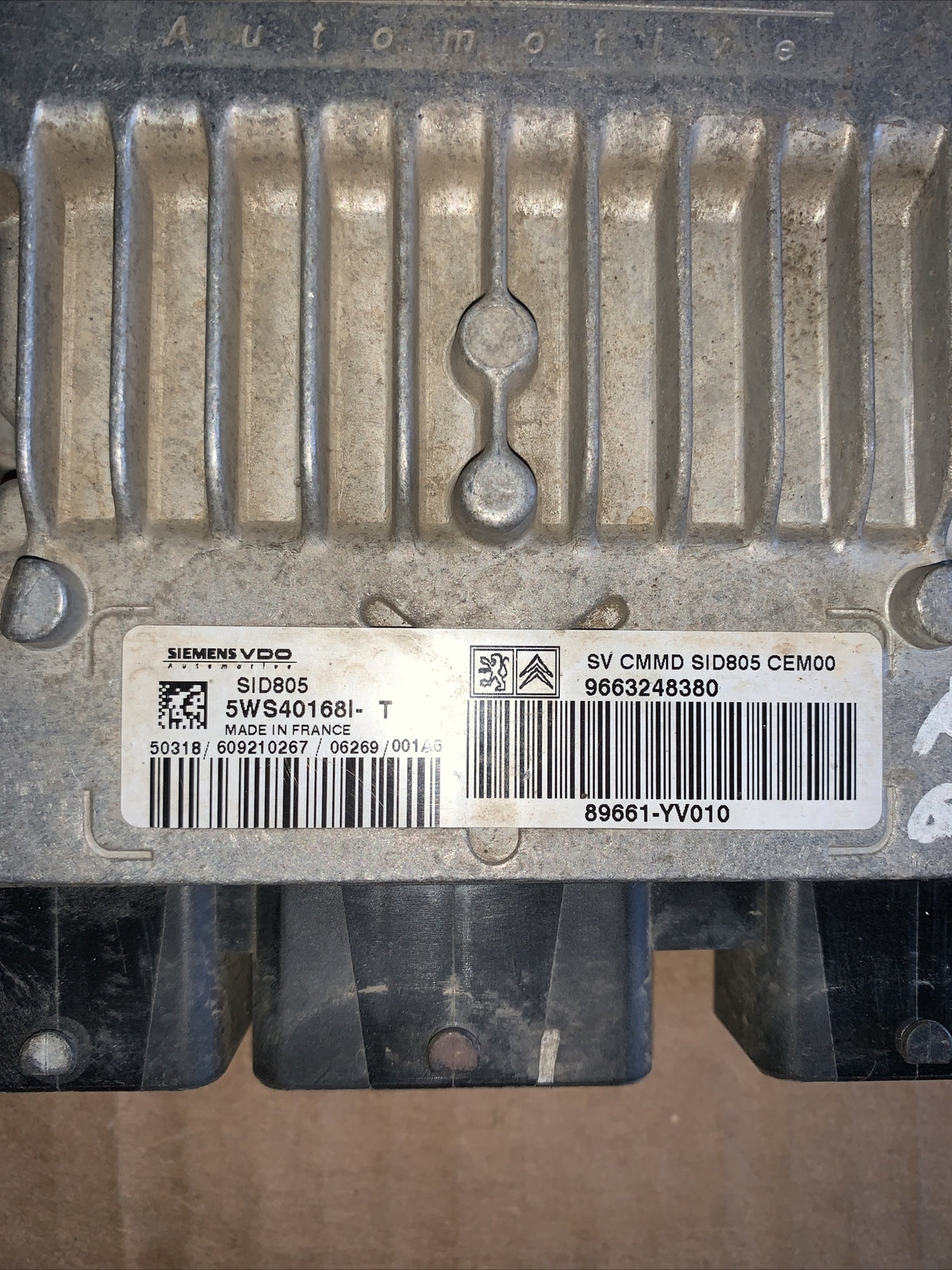 5WS40168I-T 9663248380 SID805 89661-YV010 CENTRALINA MOTORE TOYOTA CITROEN 1.4 D