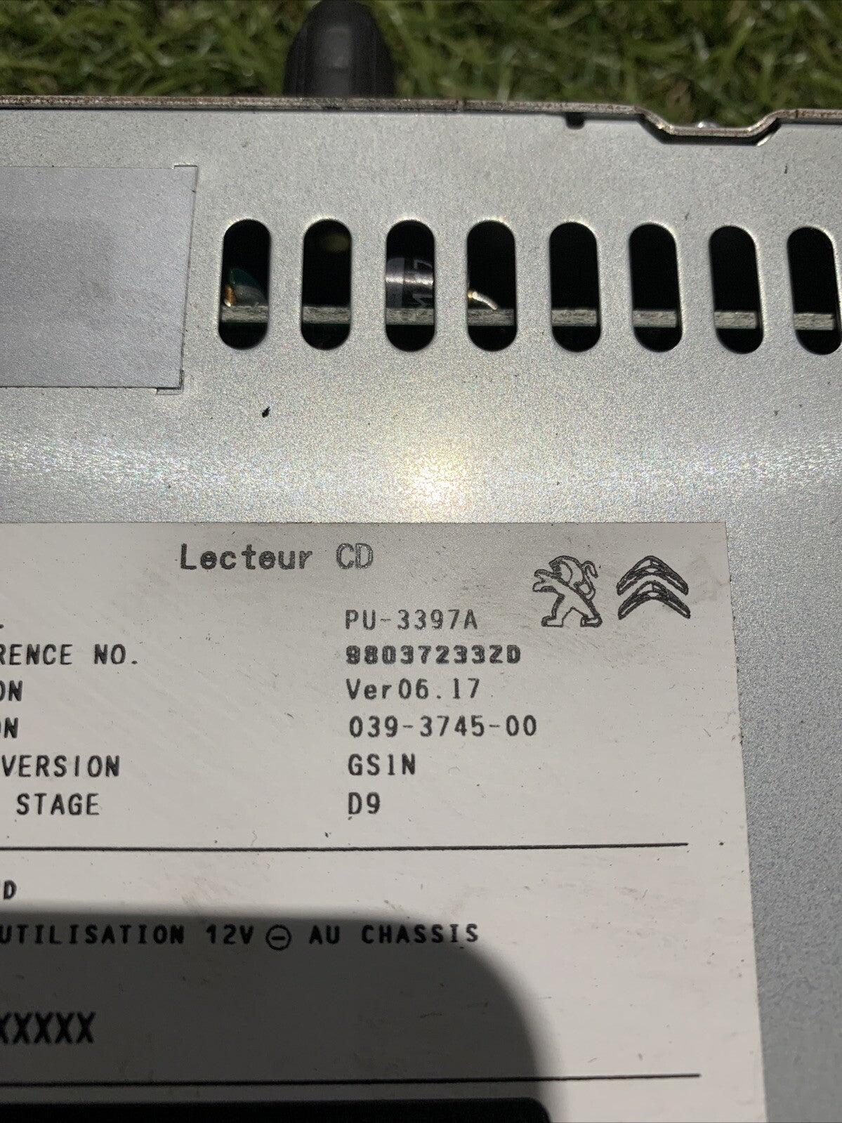 AUTORADIO PEUGEOT 2008 2014  98037233ZD