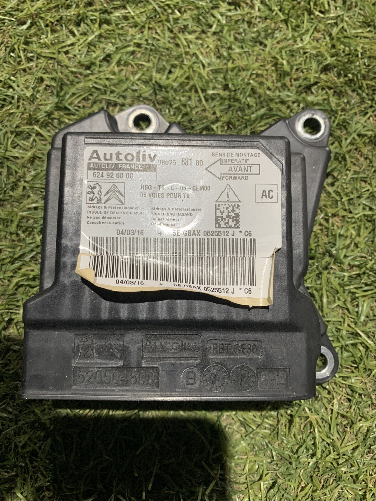 CENTRALINA AIRBAG PEUGEOT 308 2016 9807568180 624926000 1.6 Diesel