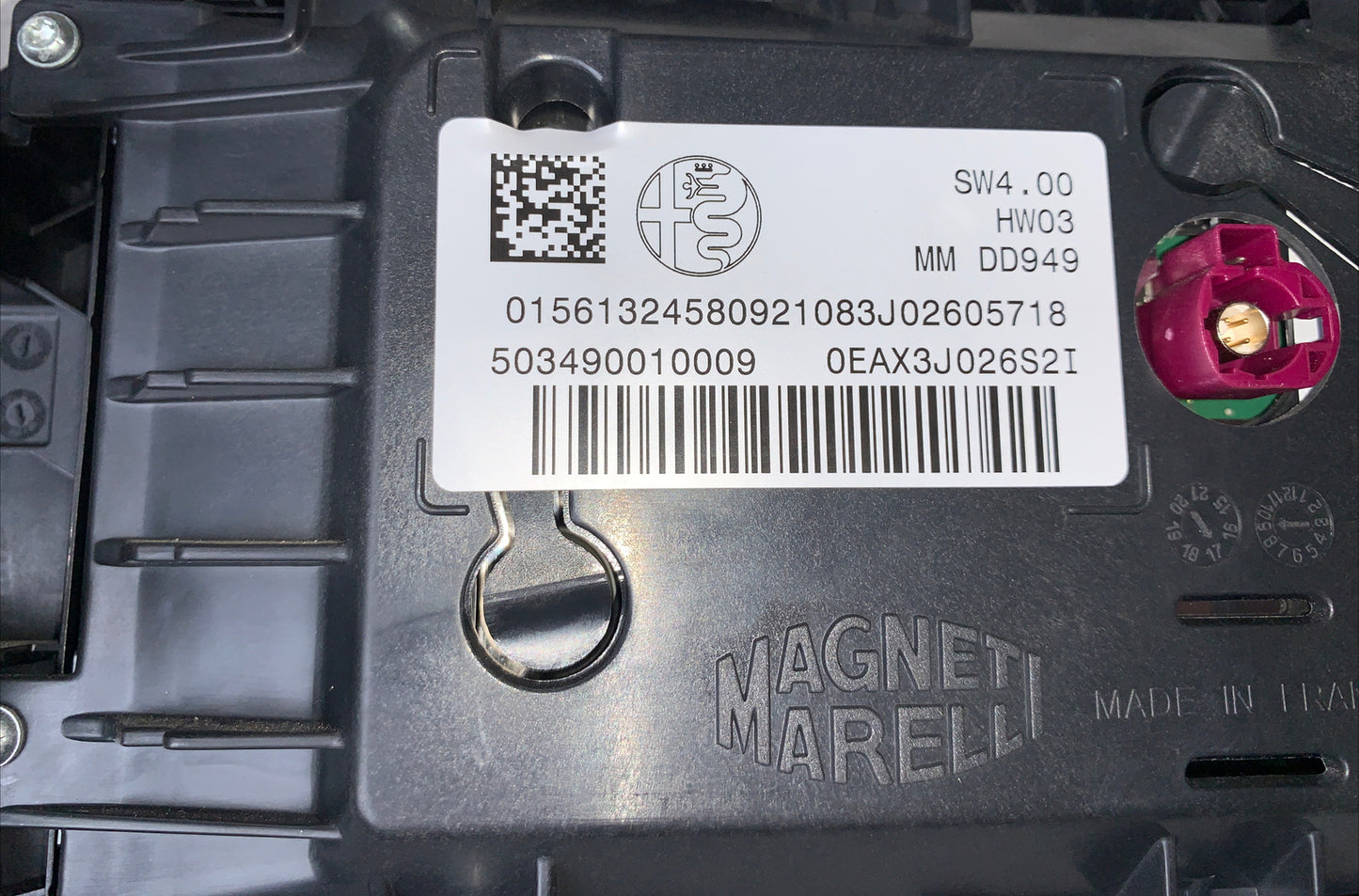 MONITOR LCD ALFA ROMEO STELVIO CID NAVI TFT Cod:503490010009 6.5”