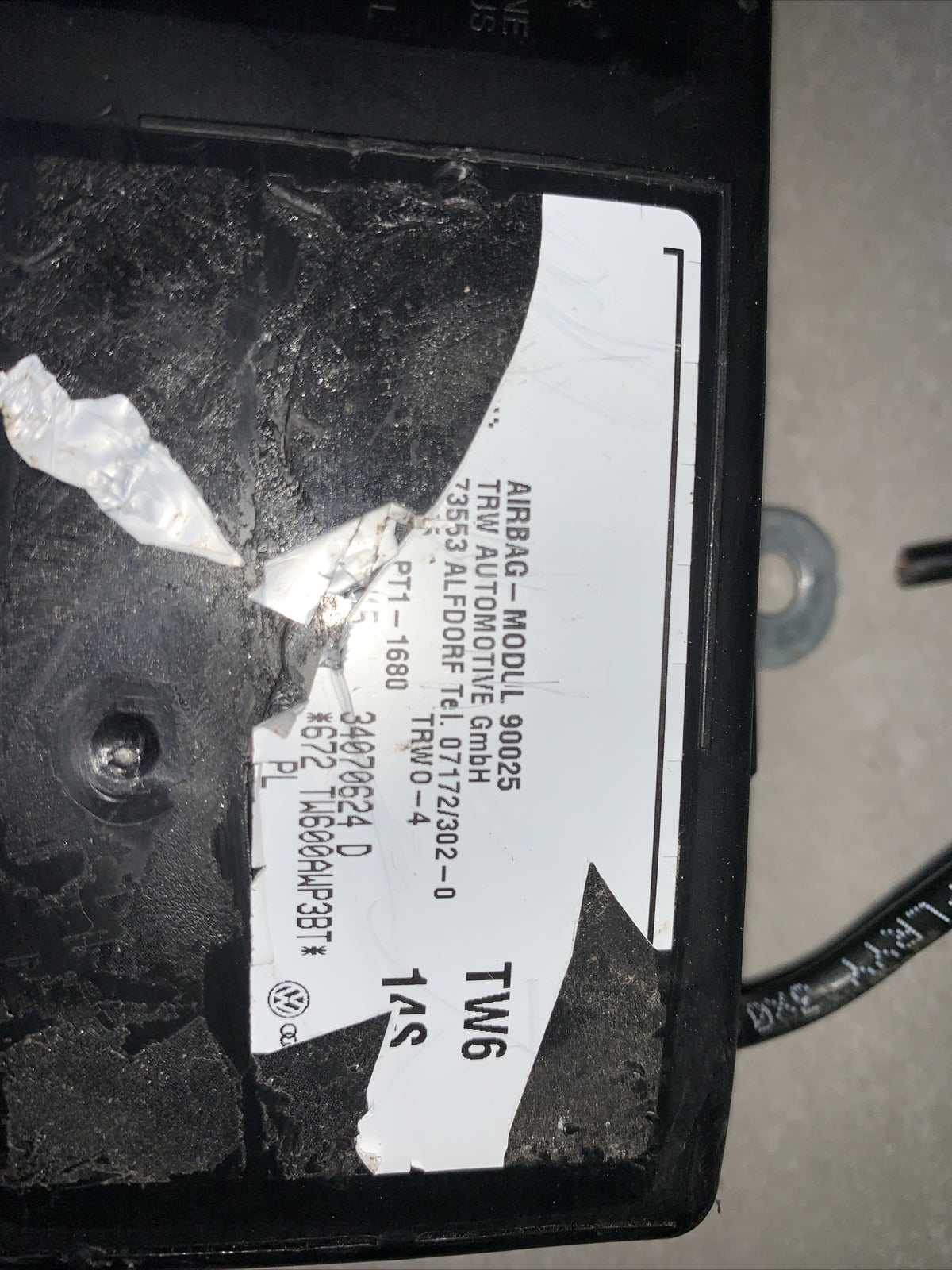 AIRBAG SEDILE ANTERIORE SINISTRO VOLKSWAGEN POLO 2014 34070624d