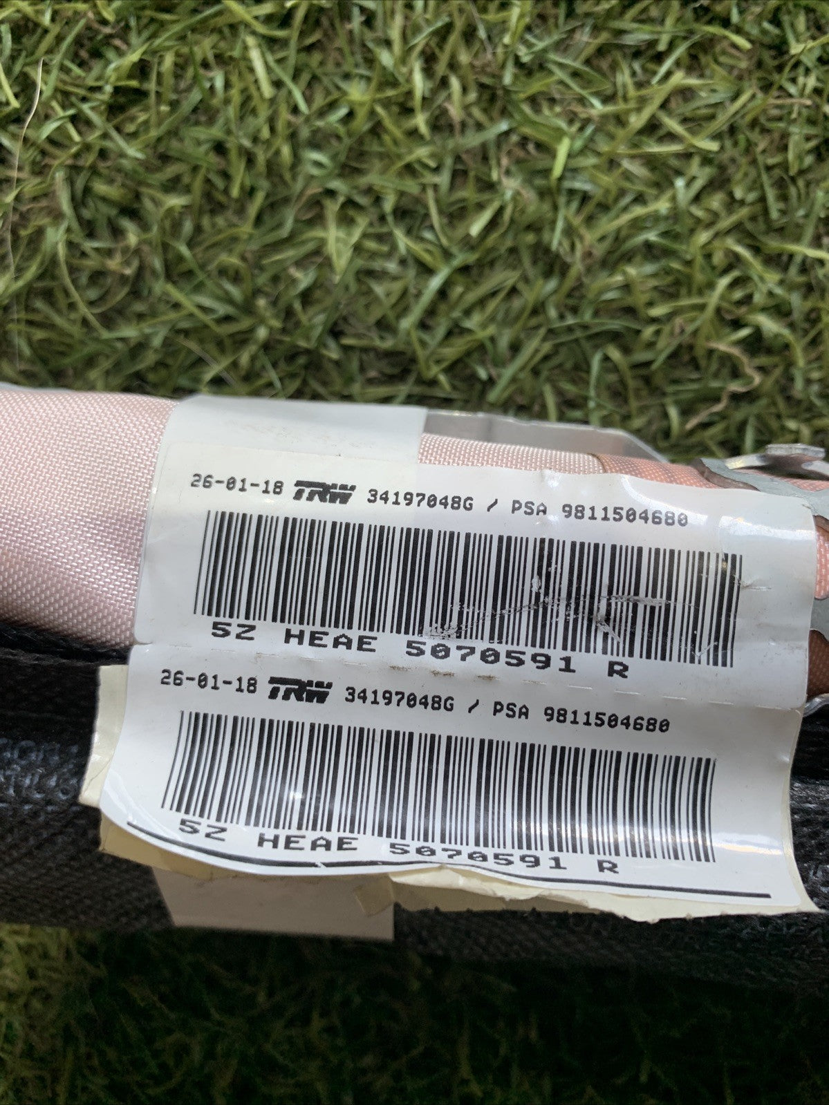 AIRBAG A TENDINA LATERALE SINISTRO SX  PEUGEOT 3008 2016  9811504680