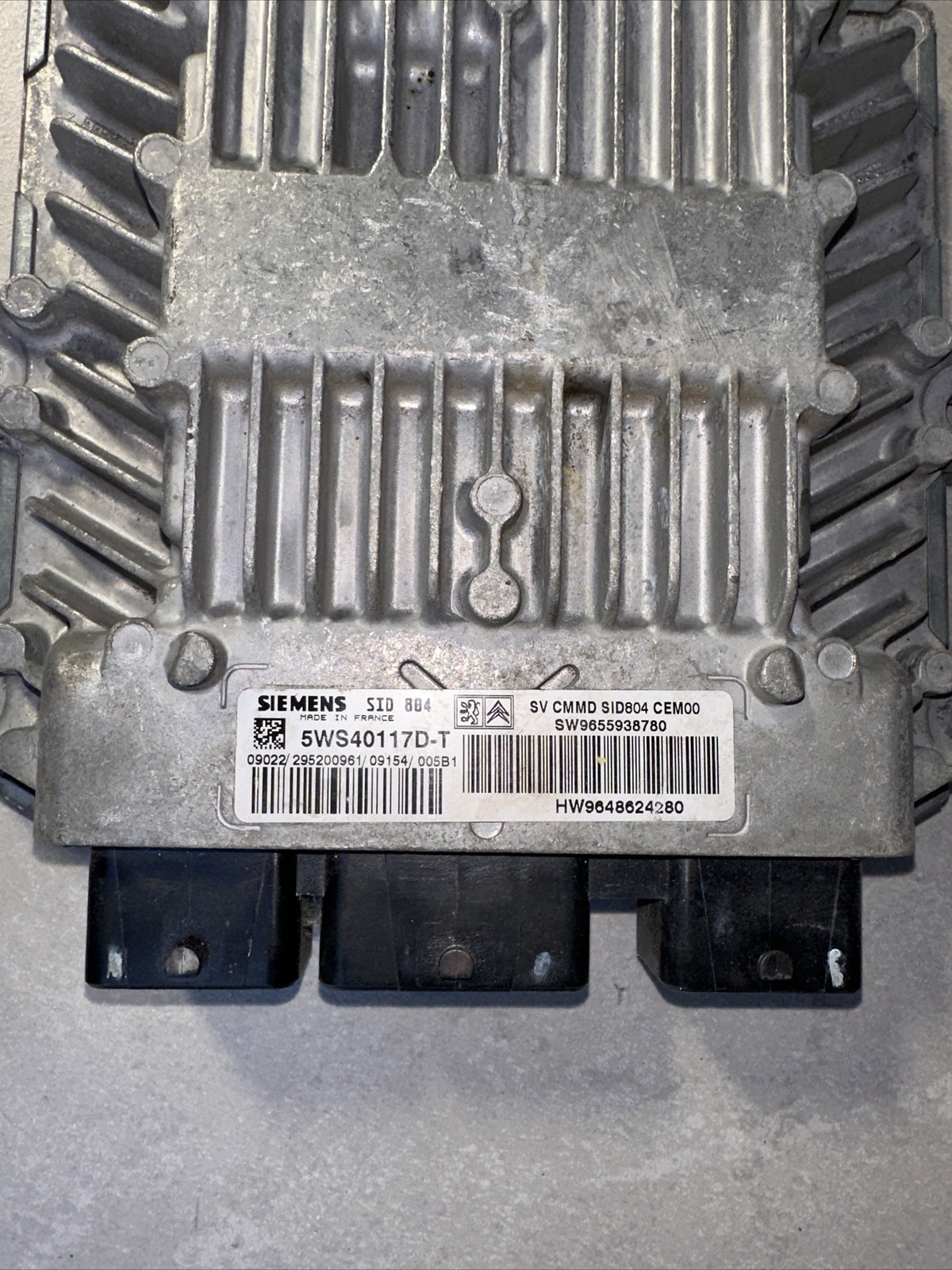 CENTRALINA MOTORE ECU CITROEN C3 1 Serie / 9655938780 / 9648624280 / 5WS40117D-T