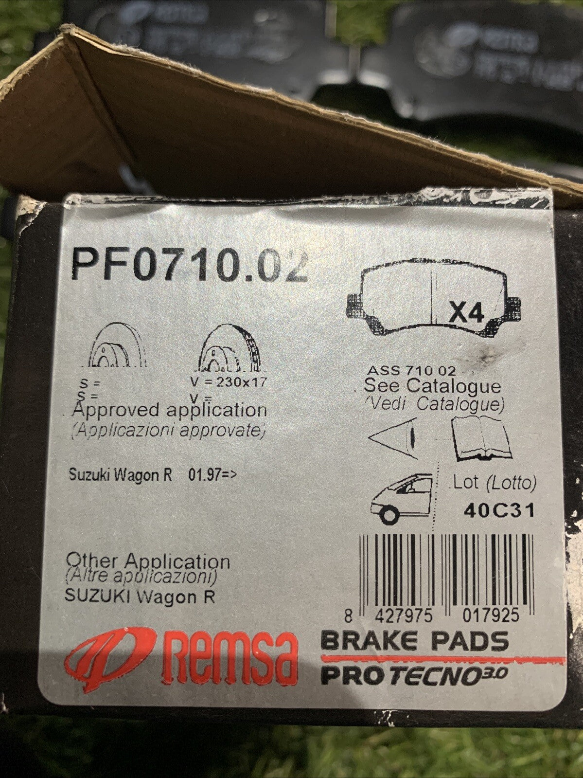 PASTIGLIE PASTICCHE FRENO ANTERIORE BRAKE PAD FRONT REMSA SUZUKI WAGON R+ 1.2