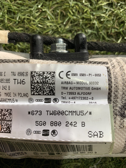 AIRBAG SEDILE DESTRO VOLKSWAGEN Golf 7 Berlina 5G0880242B 2012-2021