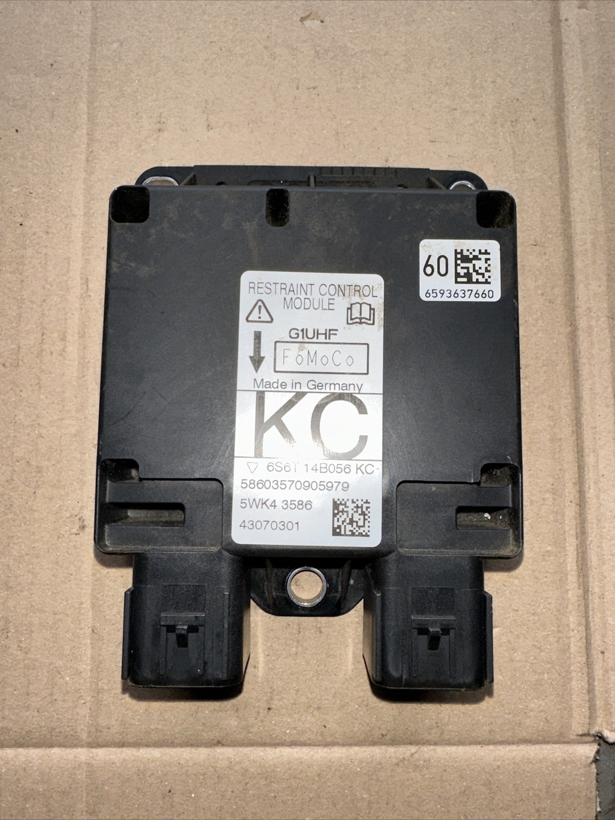 CENTRALINA AIRBAG FORD FIESTA 5 v (2005 - 2008) 6S6T14B056KC SENSORE ORIGINALE