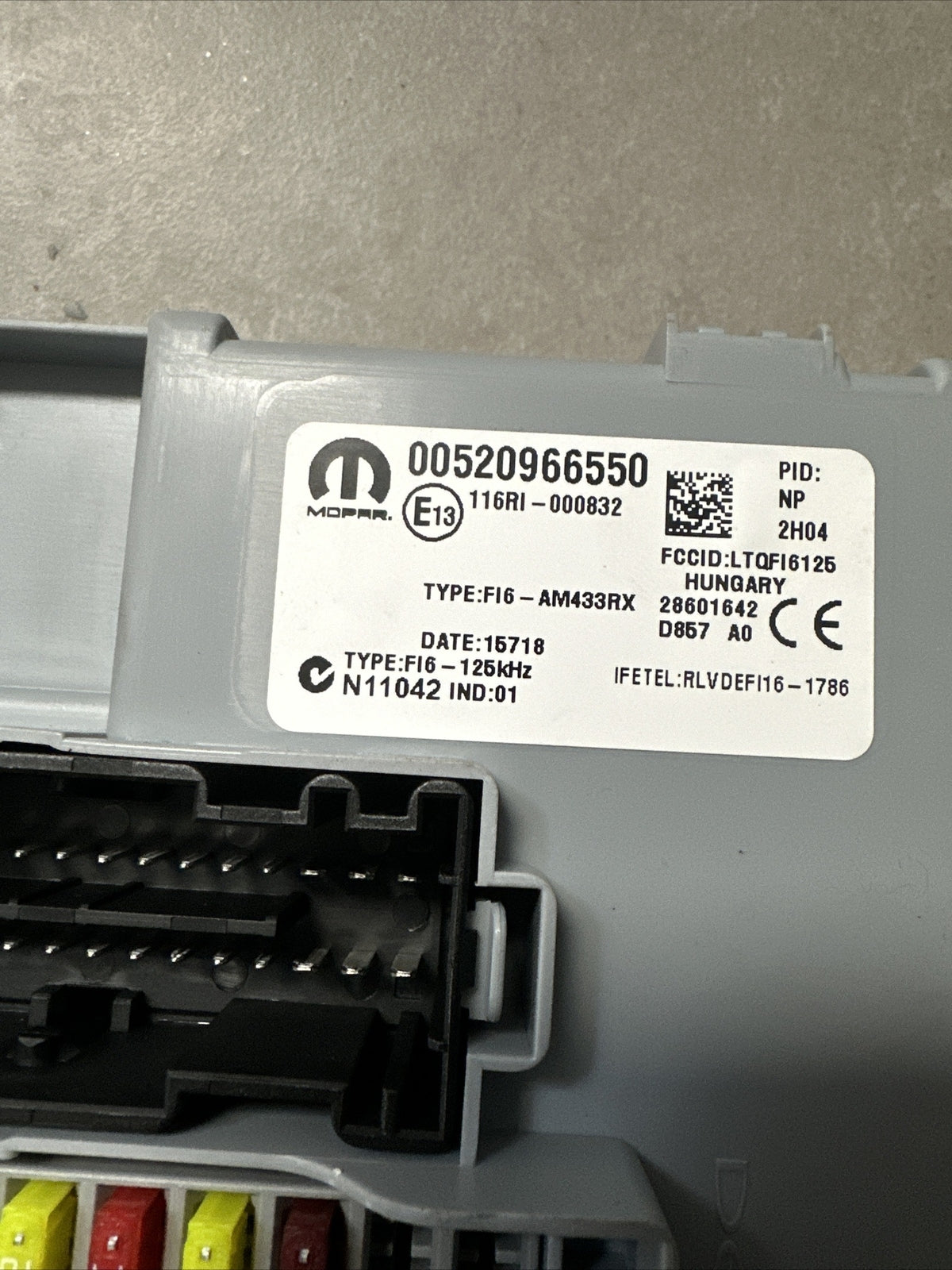 Body computer Fiat panda 3 serie anno 2018 Cod 00520966550