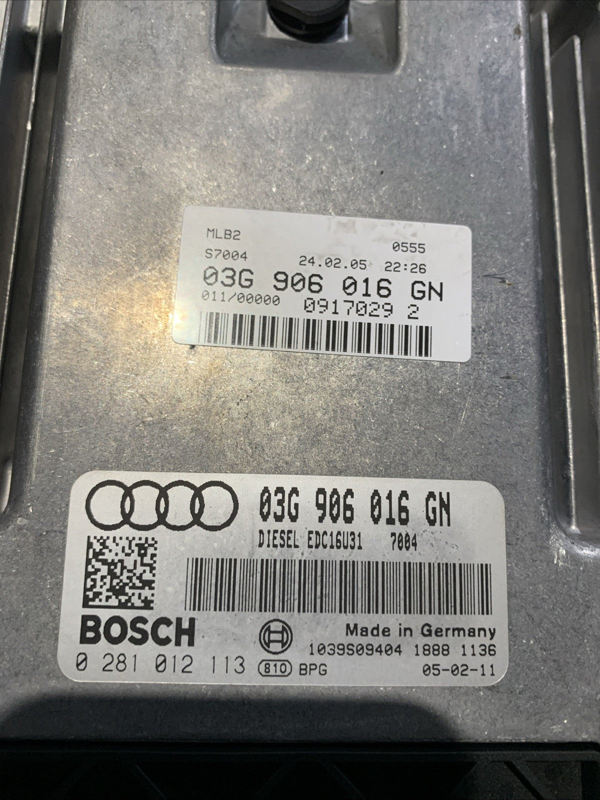 CENTRALINA MOTORE AUDI A4 (B7)(2004-2008) 2.0 DIESEL 03G906016GN - 0281012113