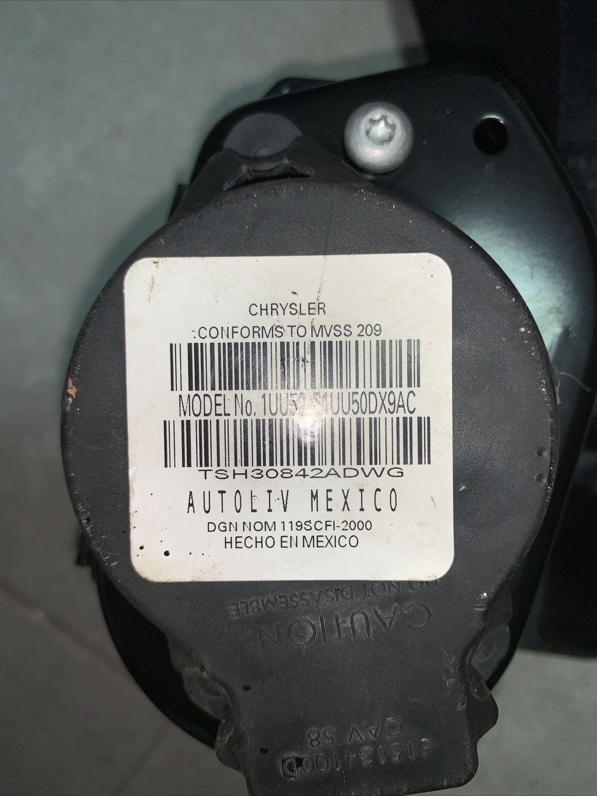 P1UU50DX9AD No cintura di sicurezza Protenzionata per JEEP CHRYSLER Anteriore Sx