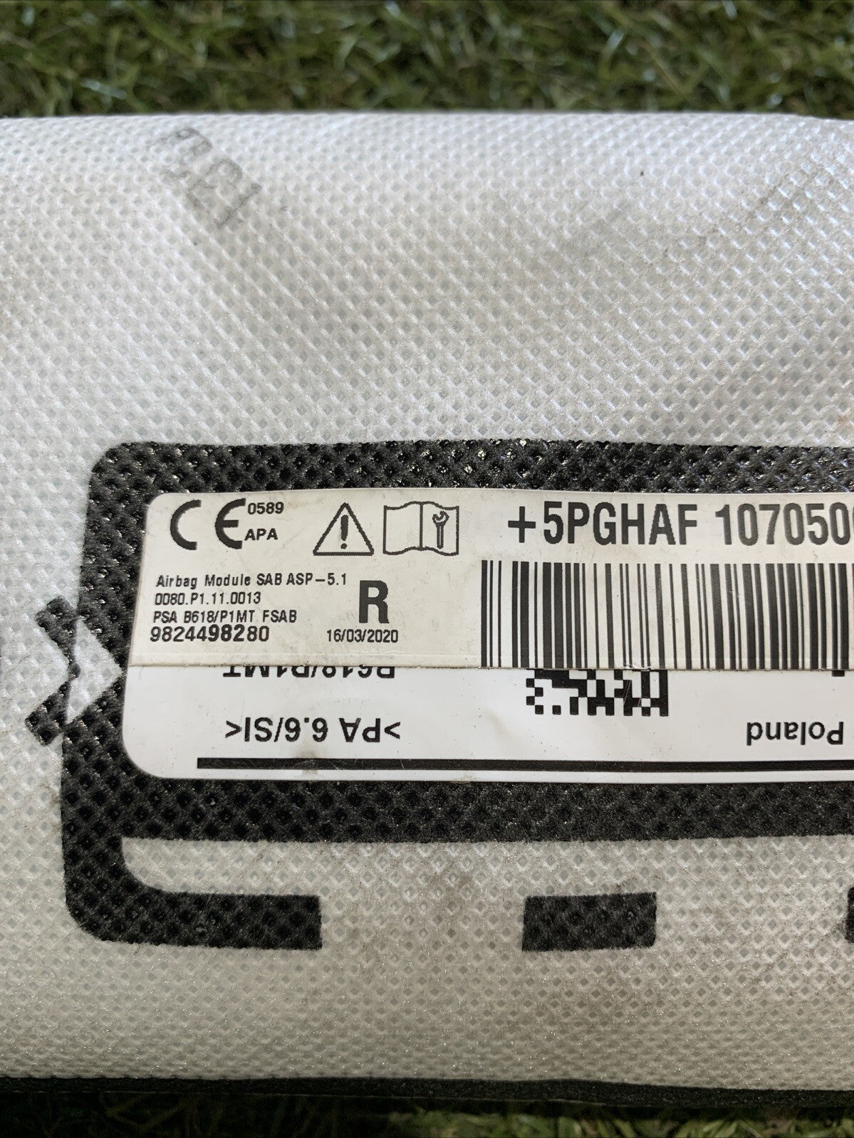 AIRBAG SEDILE DESTRO DX CITROEN C3 AirCross 9824498280 (17 )