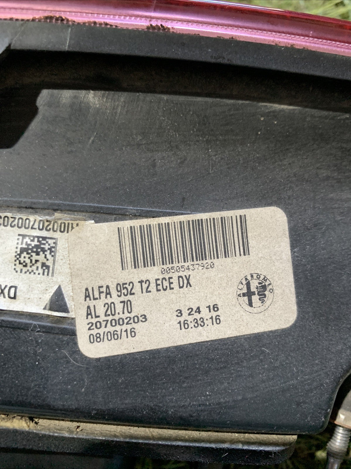 50543792 FARO FANALE STOP POSTERIORE INTERNO DESTRO ALFA ROMEO GIULIA