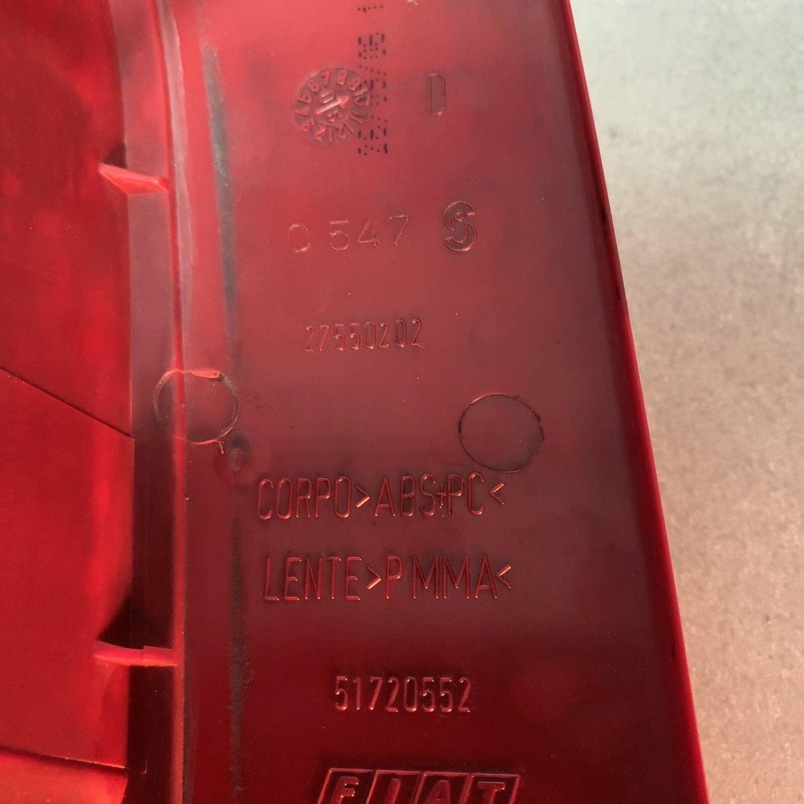 Fanale Posteriore Destro DX FIAT MULTIPLA 1F 2004 2012 51720552 27550202