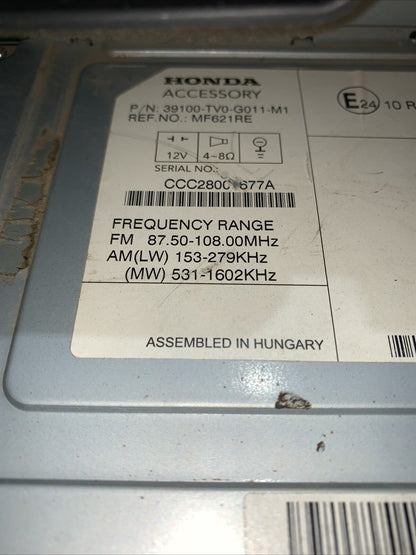 Autoradio Honda Civic 2012 39100-TV0-G011-M1