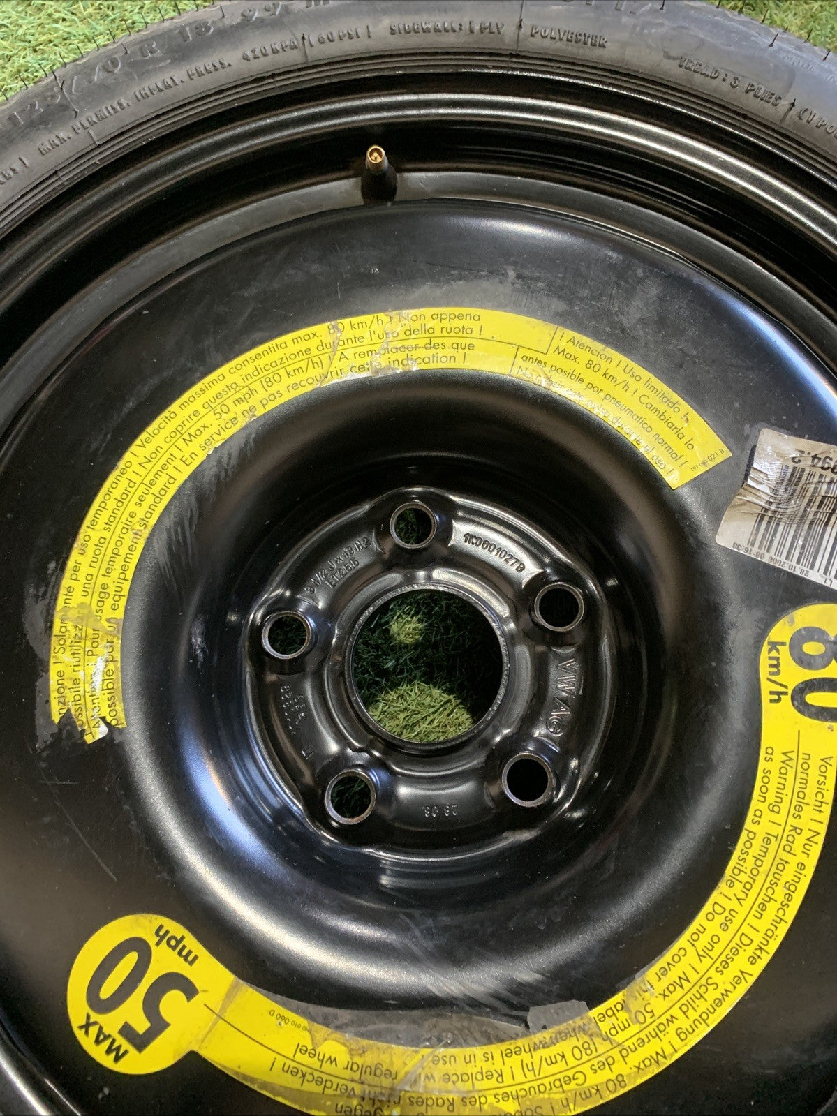 Ruotino Di Scorta Volkswagen Golf 6 125/70R18 1K0601027B
