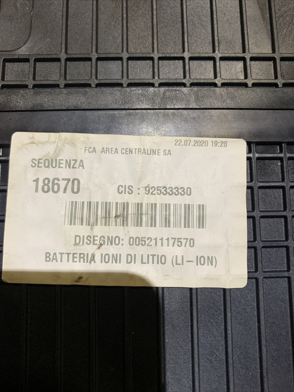 52111757 BATTERIA FIAT 500 - LANCIA YPSILON - FIAT PANDA 1.0 HYBRID