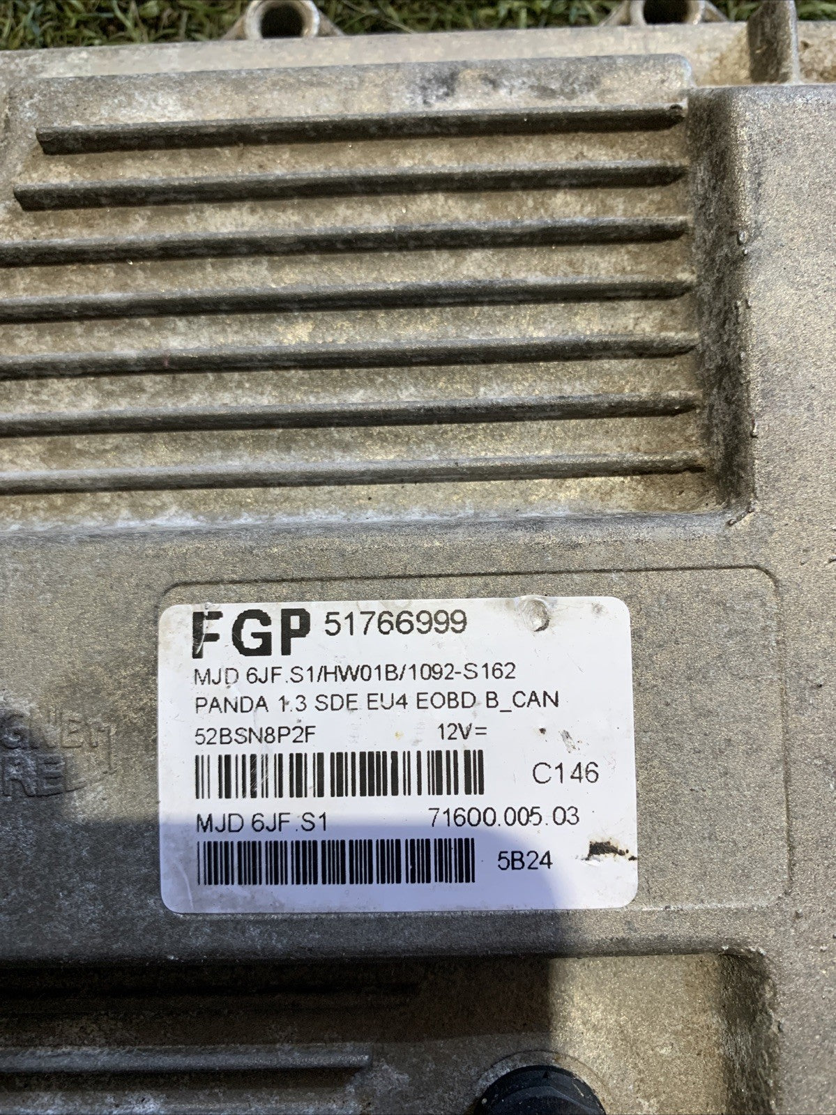 CENTRALINA MOTORE ECU FIAT PANDA (169)(2003 - 2012) 1.3 MULTIJET 70CV - 51766999