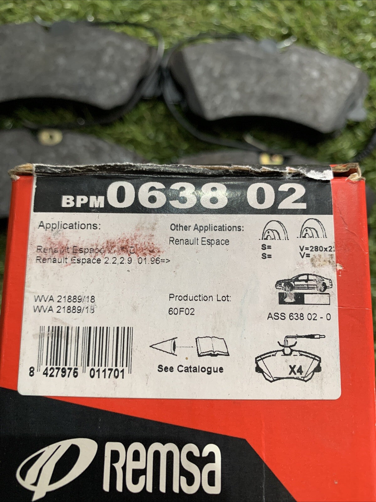 REMSA 0638.02 Kit pastiglie freni Anteriore per RENAULT ESPACE III