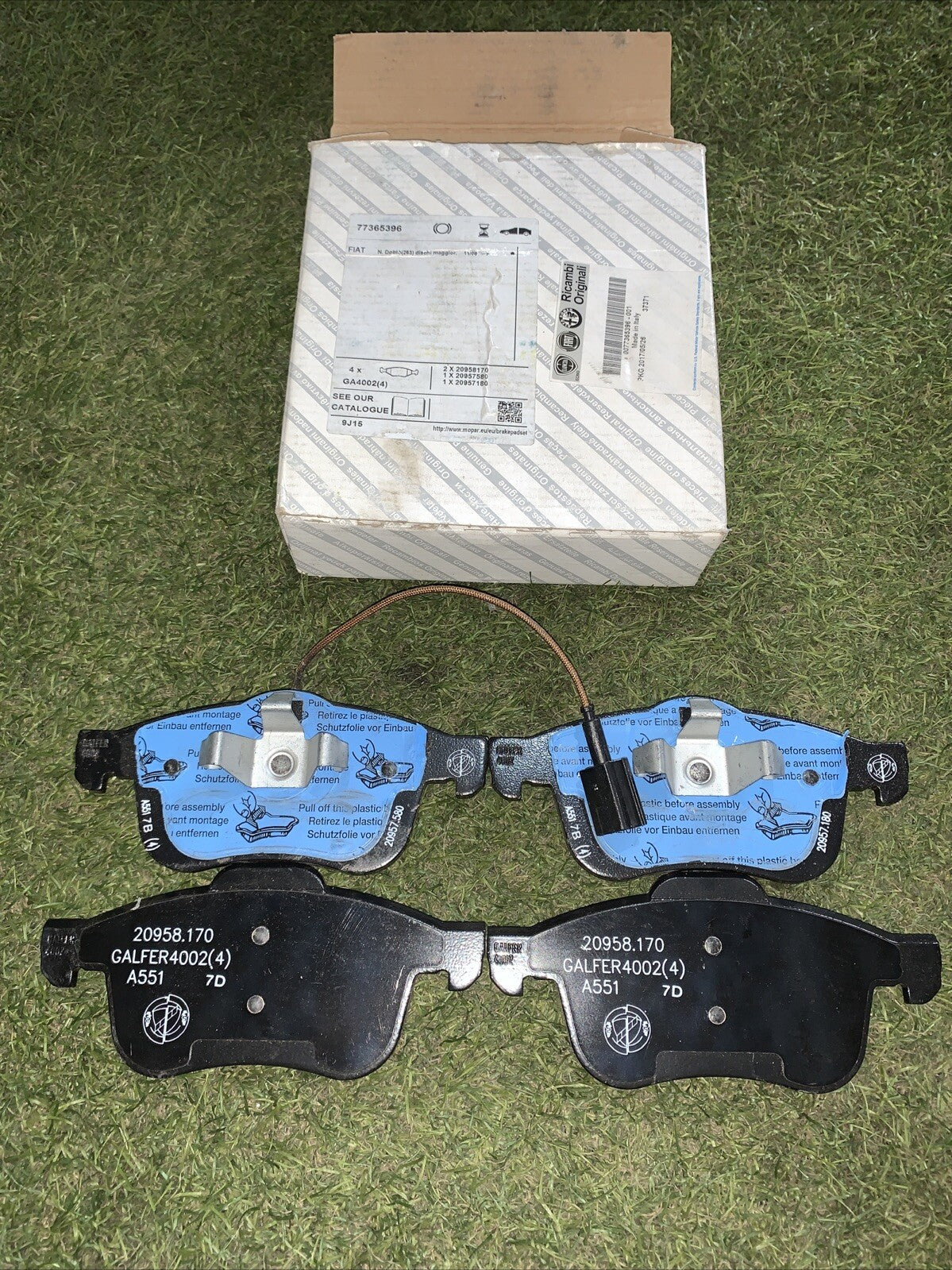 Pastiglie Freno Anteriore 77365396 Fiat Doblo I II Lancia Delta Originali