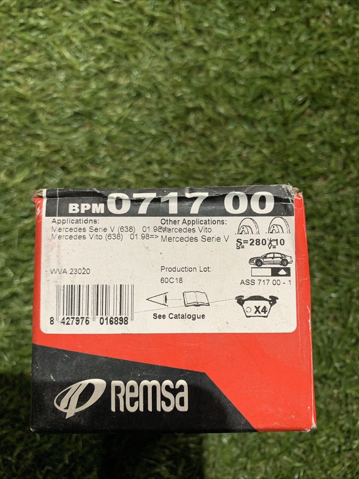 REMSA 0717.00 Pastiglie freno posteriori per Mercedes Vito 0717.00