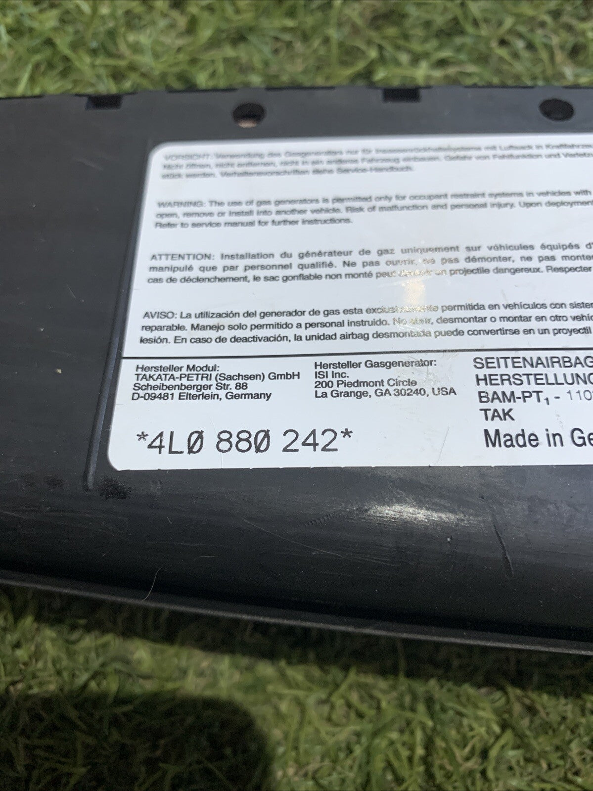 AIRBAG SEDILE DESTRO AUDI Q7 2006 4L0880242