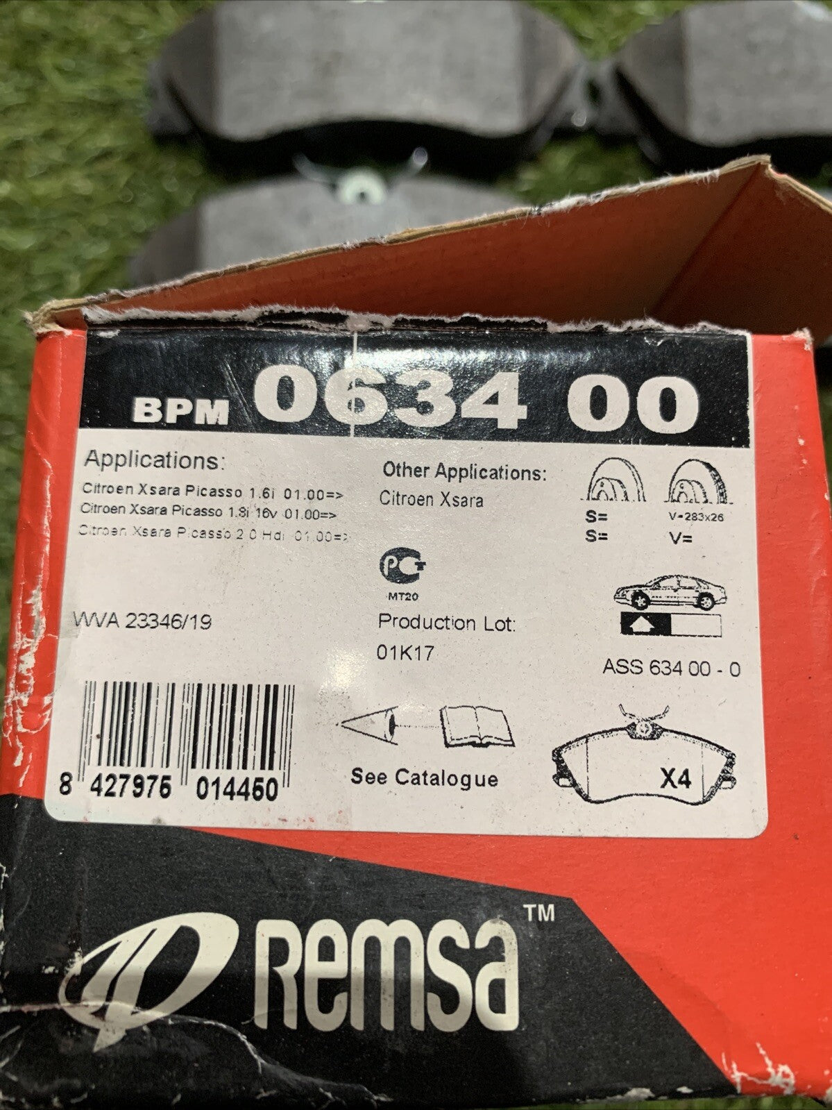 Pastiglie Freno Anteriori Remsa Citroen Picasso Xsara 0634.00