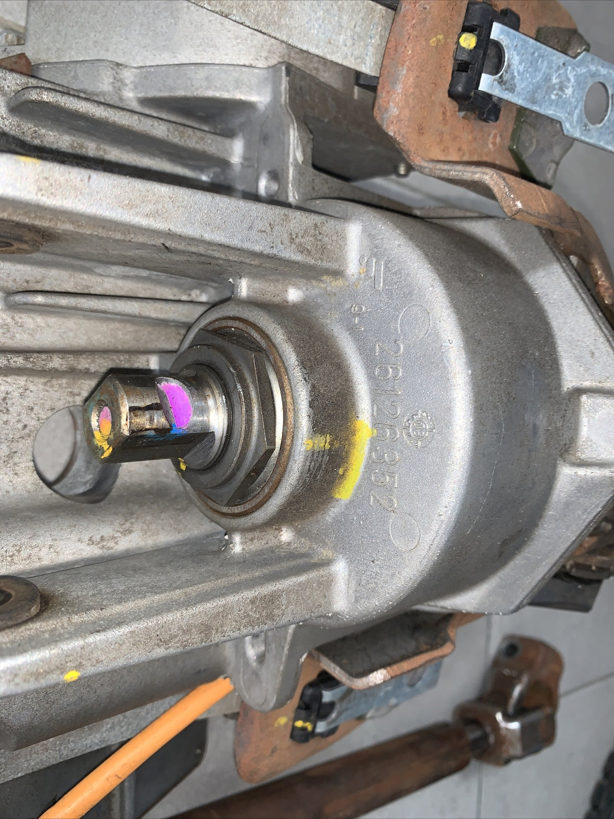 PIANTONE ELETTRICO CITY SERVOSTERZO  FIAT GRANDE PUNTO  26126352 FILO Arancio