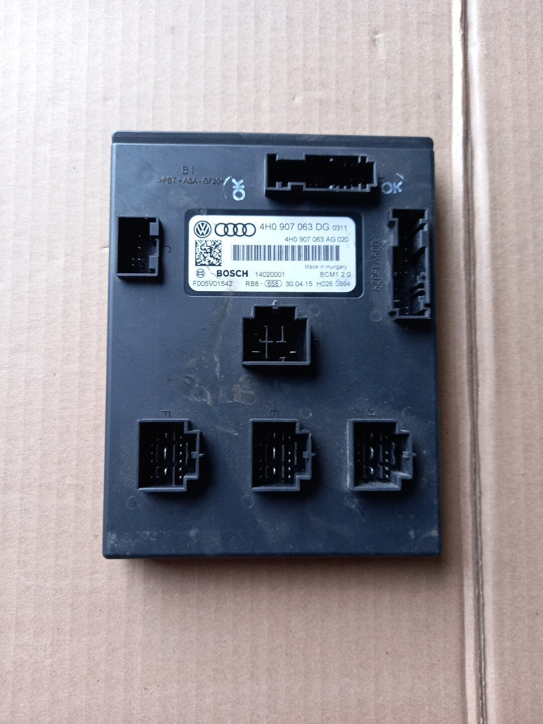 2015-2016 AUDI A8 QUATTRO - BODY COMPUTER CODE: 4H0907063DM