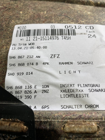 Pannello Interno Porta Posteriore Destro Con Led Volkswagen Golf 8R 5H6867212