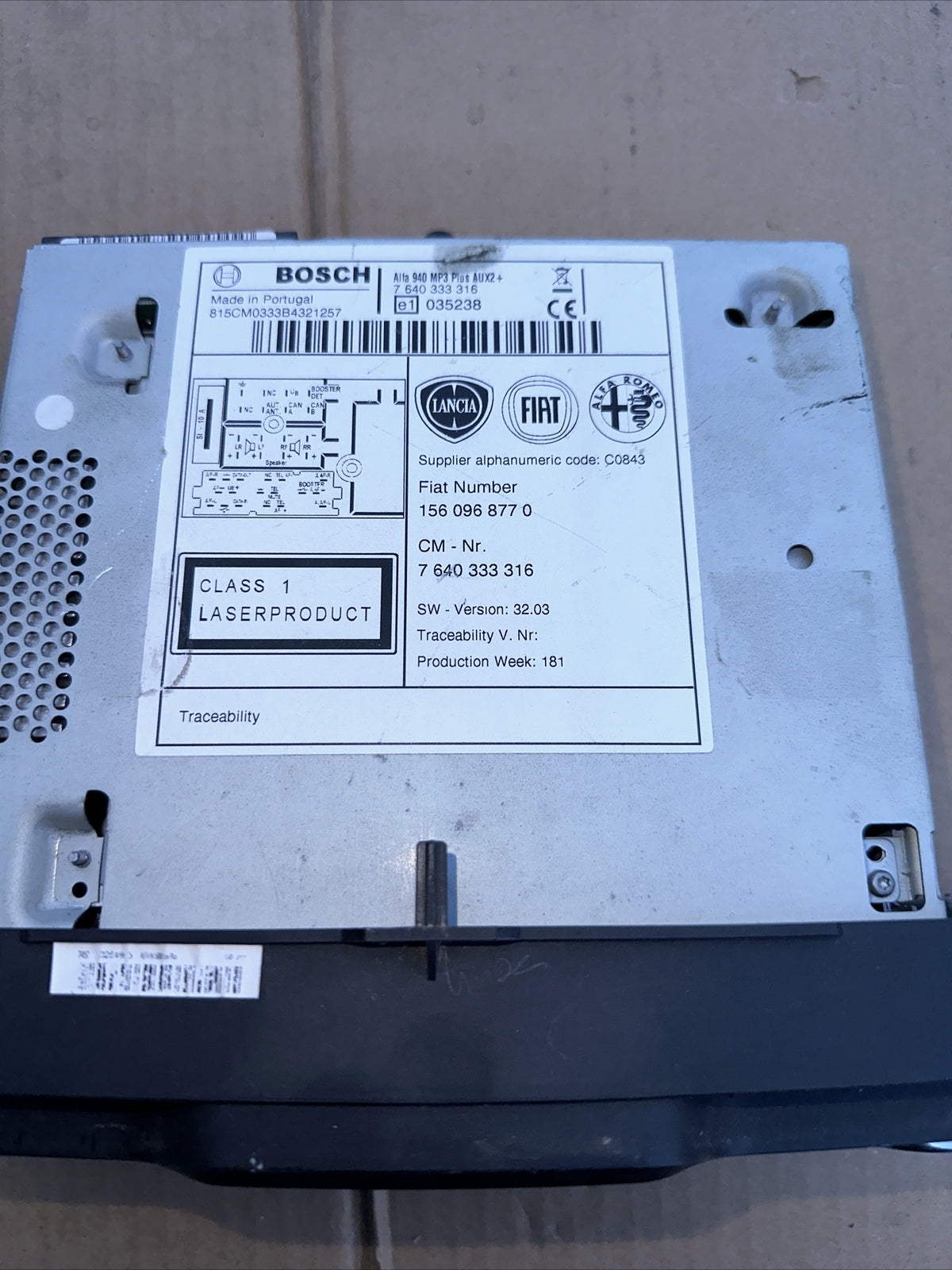 1560968770 AUTORADIO ALFA ROMEO GIULIETTA ANNO 2014