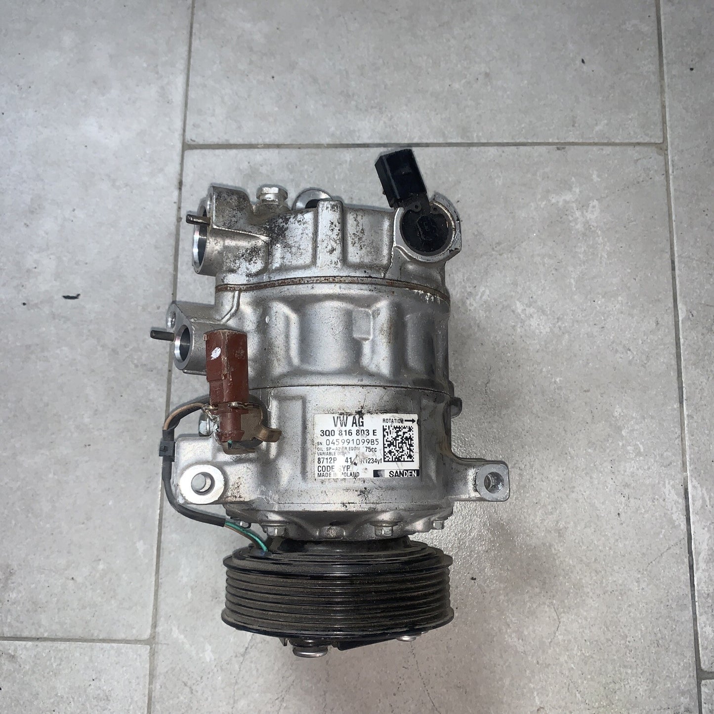 COMPRESSORE ARIA CONDIZIONATA VOLKSWAGEN T-CROSS Serie 3Q0816803E Benzina